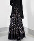 Hem Lace Flower Flare Skirt